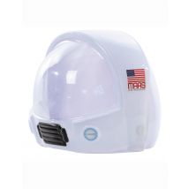 Astronaut helm voor volwassenen - Thema: Beroepen - Grijs, Wit - Maat One Size