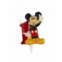 Verjaardagskaarsje 1 Mickey - Thema: Alle licenties - Gekleurd - Maat Uniek Formaat