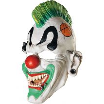 Clown punk masker voor volwassenen - Thema: Halloween - Groen - Maat Uniek Formaat