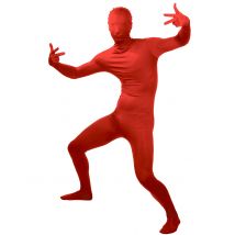 Rood second skin kostuum - Thema: Nationaliteit en Supporters - Rood - Maat Medium