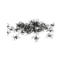50 Halloween spinnen ringen - Thema: Magie en Horror - Zwart - Maat Uniek Formaat