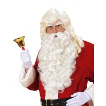 Luxe Witte baard - Thema: Kerstman - Grijs, Wit - Maat One Size