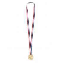 6 winner medailles - Thema: Nationaliteit en Supporters - Blauw - Maat Uniek Formaat