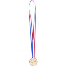 6 winner medailles - Thema: Nationaliteit en Supporters - Blauw - Maat Uniek Formaat