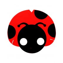 Lieveheersbeestje masker voor kinderen - Thema: Dieren - Rood - Maat One Size
