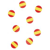 Spaanse vlaggen confetti - Thema: Nationaliteit en Supporters - Gekleurd - Maat Uniek Formaat
