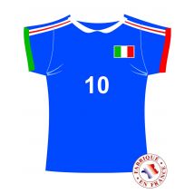 Italiaanse voetbalshirt muurdecoratie - Thema: Nationaliteit en Supporters - Gekleurd - Maat Uniek Formaat