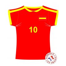 Spaanse voetbal shirt muurdecoratie - Thema: Nationaliteit en Supporters - Gekleurd - Maat Uniek Formaat