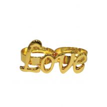 Goudkleurige Love ring voor volwassenen - Thema: Kleuren - Goud - Maat Uniek Formaat