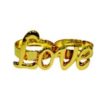 Goudkleurige Love ring voor volwassenen - Thema: Kleuren - Goud - Maat Uniek Formaat