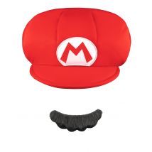 Mario's pet en snor voor kinderen - Thema: Alle licenties - Rood - Maat One size