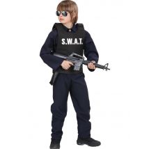 Vest S.W.A.T voor kindern - Thema: Verkleedideeën - Zwart - Maat One Size