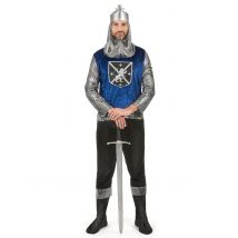 Middeleeuws leeuwen ridder kostuum voor mannen - Thema: Middeleeuwen - Blauw - Maat M