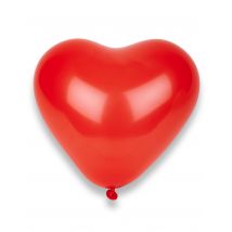 Set van 50 hartjes ballonnen rood - Thema: Kleuren - Rood - Maat Uniek Formaat