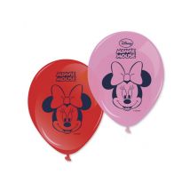 Set Minnie ballonnen 28 cm - Thema: Alle licenties - Rood - Maat Uniek Formaat