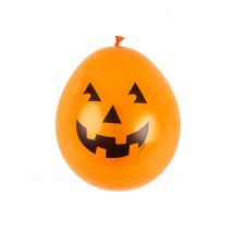 Set lachende pompoenen ballonnen Halloween - Thema: Spinnen + pompoenen - Oranje - Maat Uniek Formaat