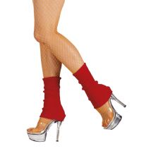 Rode been warmers voor vrouwen - Thema: Kleuren - Rood - Maat Uniek Formaat