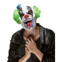 Halloween masker verschrikkelijke clown voor volwassenen - Thema: Magie en Horror - Groen - Maat Uniek Formaat