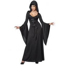 Zwarte heksen kostuum voor vrouwen Halloween - Thema: Verkleedideeën - Zwart - Maat L (42/44)