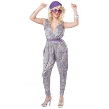 Sexy Disco Fever kostuum voor vrouwen - Thema: Disco - Zilver / Grijs - Maat XS