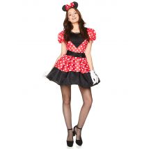 Miss Mouse kostuum voor vrouwen - Thema: Verkleedideeën - Rood - Maat M