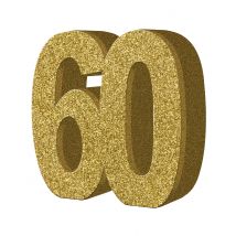 60 jaar tafeldecoratie - Goud - Maat Uniek Formaat