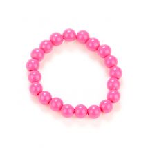 Roze kralenarmband voor volwassenen - Thema: Carnaval accessoire - Roze - Maat One Size