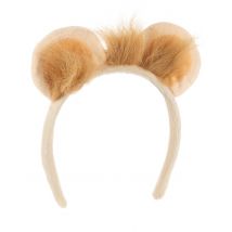 Leeuwen haarband voor volwassenen - Thema: Dieren - Bruin - Maat One Size