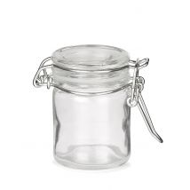 Glazen mini bokaal 6 cm - Thema: Jadeo - Zilver / Grijs - Maat Uniek Formaat