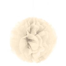 Crèmekleurige pompon hangdecoratie - Thema: Jaren 20/30 - Grijs, Wit - Maat Uniek Formaat