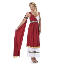 Romeinse toga voor dames - Thema: Verkleedideeën - Rood - Maat L