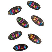 80 vuurwerk 50 jaar confetti - Zwart - Maat Uniek Formaat