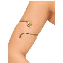 Goudkleurige veer armband voor volwassenen - Thema: Oudheid - Goud - Maat One Size