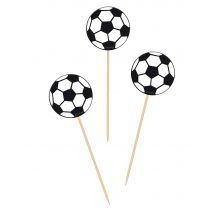20 voetbal prikkers - Thema: Sport - Zwart - Maat Uniek Formaat
