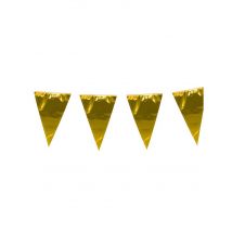 Vlaggenlijn met gouden vlaggetjes - Goud - Maat Uniek Formaat