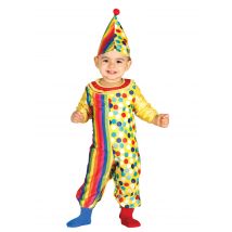 Kleurrijk clown kostuum voor baby's - Thema: Baby - Gekleurd - Maat 12 - 18 maanden
