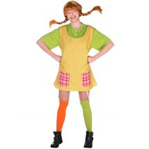Pippi Langkous kostuum voor vrouwen - Thema: Bekende personages - Multicolore - Maat Medium