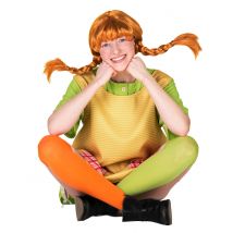 Pippi Langkous pruik voor vrouwen - Thema: Bekende personages - Oranje - Maat Uniek Formaat