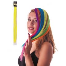 Gele pluk haar - Thema: Jaren 80 - Fluo - Maat One Size