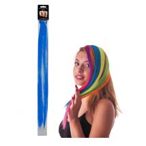 Blauwe haar extension clip - Thema: Jaren 80 - Blauw - Maat One Size