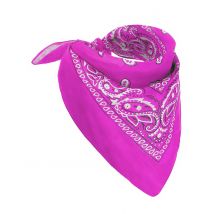 Fluo roze bandana voor volwassenen - Thema: Jaren 80/90 - Fluo - Maat One Size