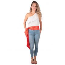 Rode Spaanse riem voor volwassenen - Thema: Werelddelen - Rood - Maat Uniek Formaat