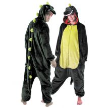 Groen pluche dinosaurus kostuum voor volwassenen - Thema: Dieren - Groen - Maat One Size