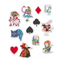 12 Alice in magieland decoraties - Thema: Bekende personages - Overige - Maat Uniek Formaat