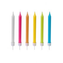 10 gekleurde verjaardagskaarsjes - Thema: Sfeer decoratie - Gekleurd - Maat Uniek Formaat