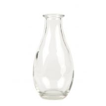 Glazen vaas 14 cm - Grijs, Wit - Maat Uniek Formaat