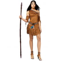 Bruin indiaan kostuum voor vrouwen - Thema: Western - Bruin - Maat M / L