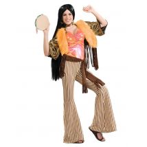 Jaren 60-70 hippie kostuum voor vrouwen - Thema: Jaren 60/70 - Gekleurd - Maat M / L