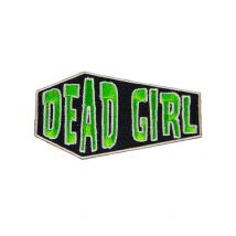 Groene Dead Girl gothic patch - Thema: Magie en Horror - Groen - Maat Uniek Formaat
