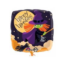 Heksenfolieballon 46 x 46 cm - Thema: Heksen - Multicolore - Maat One Size